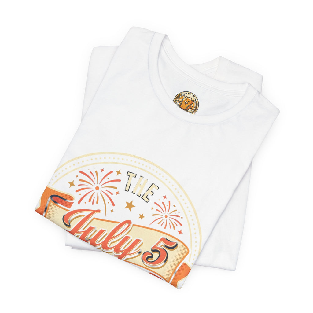 July 5th Birthday Club T-Shirt — Retro Fireworks Celebration Tee