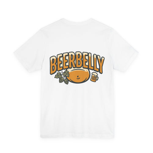 Beer Belly Graphic Tee — “Thinking of You and the Burrito Last Night” Funny Beer Shirt